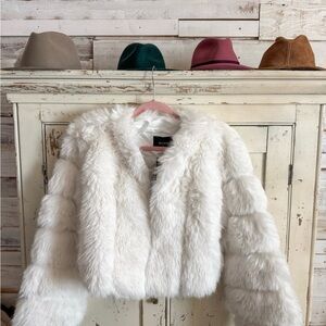 Off white Faux Fur Jacket